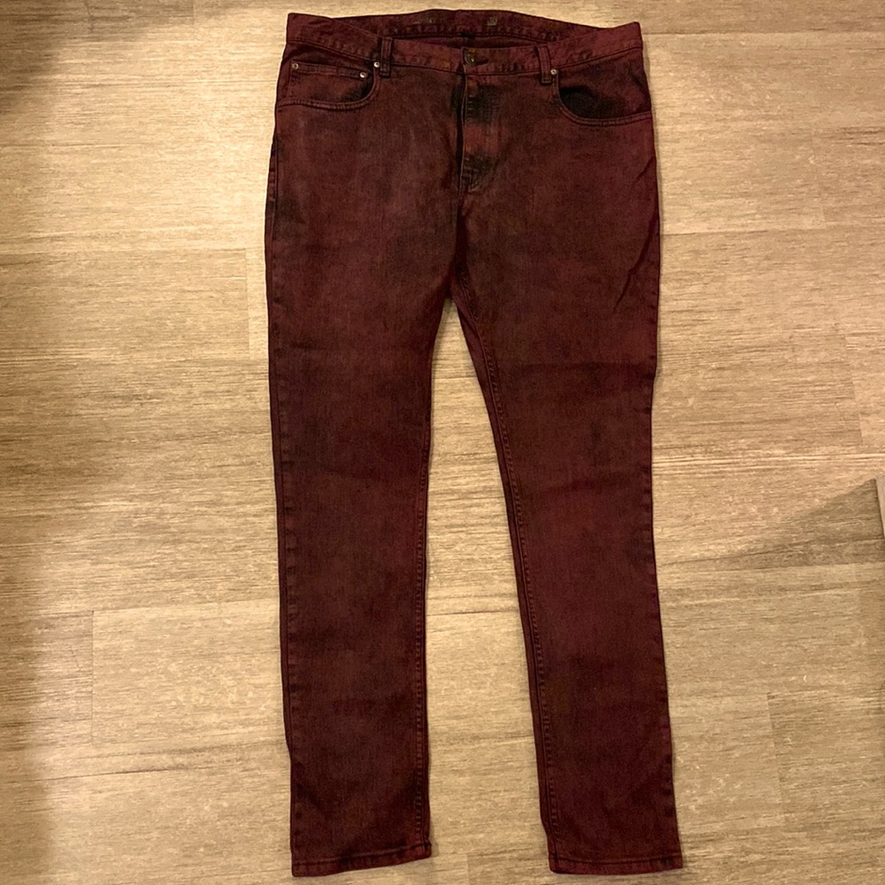 Inc skinny burgundy jeans